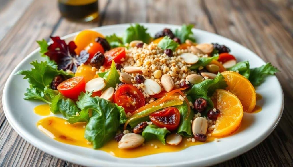 Salade Croquante aux Légumes et Vinaigrette à l'Orange
