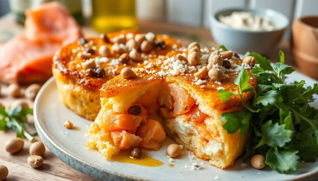 Parmentier de saumon à la noisette : savourez avec une salade de roquette au balsamique