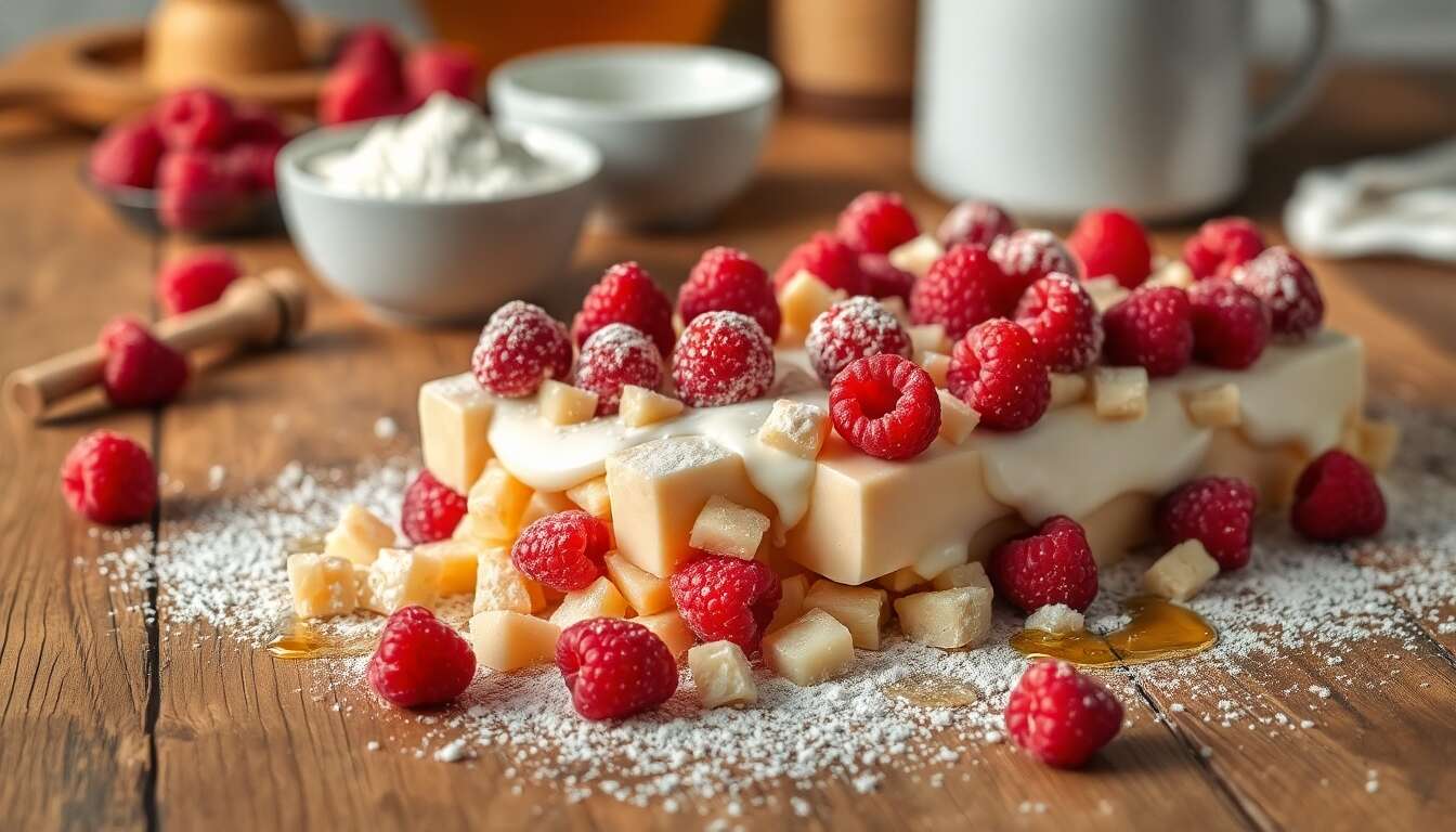 Nougat glacé aux framboises : recette savoureuse et facile à réaliser