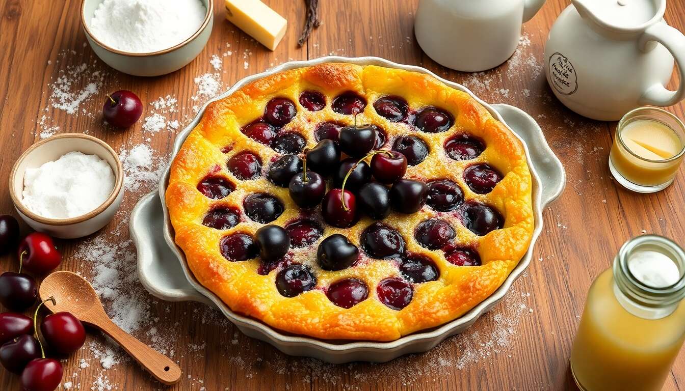 Recette de clafoutis aux cerises traditionnel