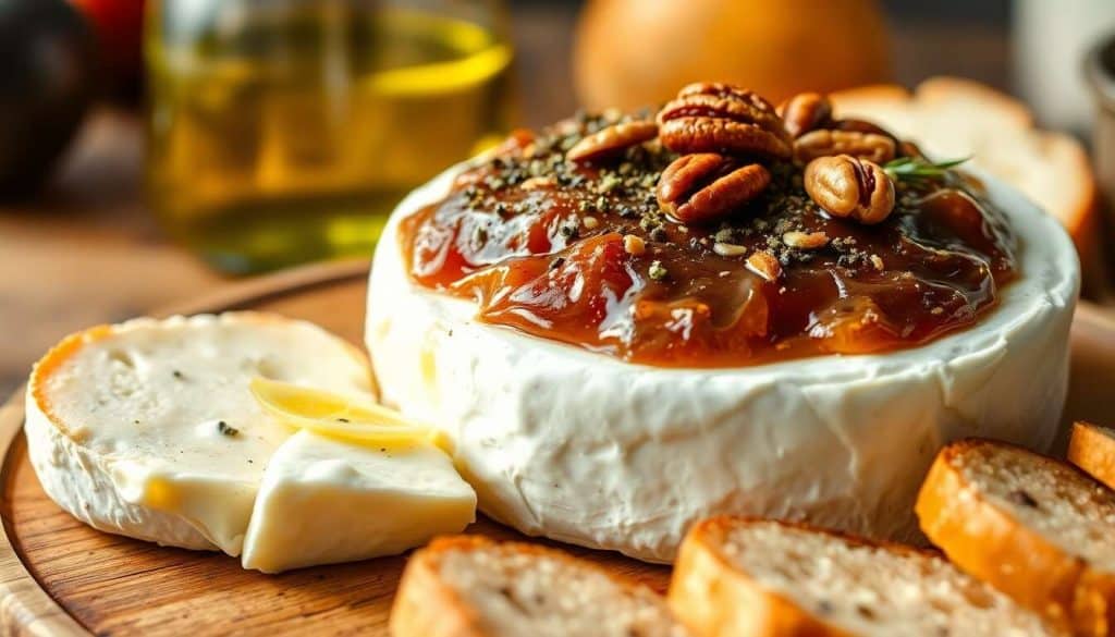 Brie farci aux herbes et confit : recette barbecue irrésistible