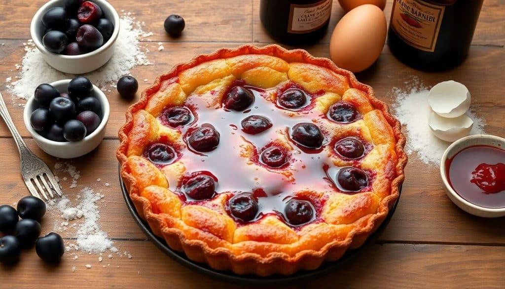 Clafoutis aux cerises : recette au caramel de framboise et Grand Marnier