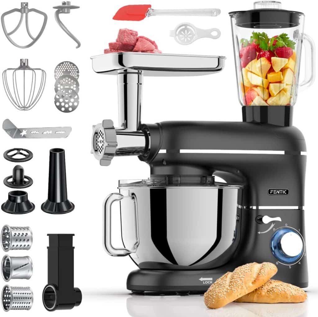Test : robot pâtissier 6 en 1 Fentic 2000W multifonctions noir