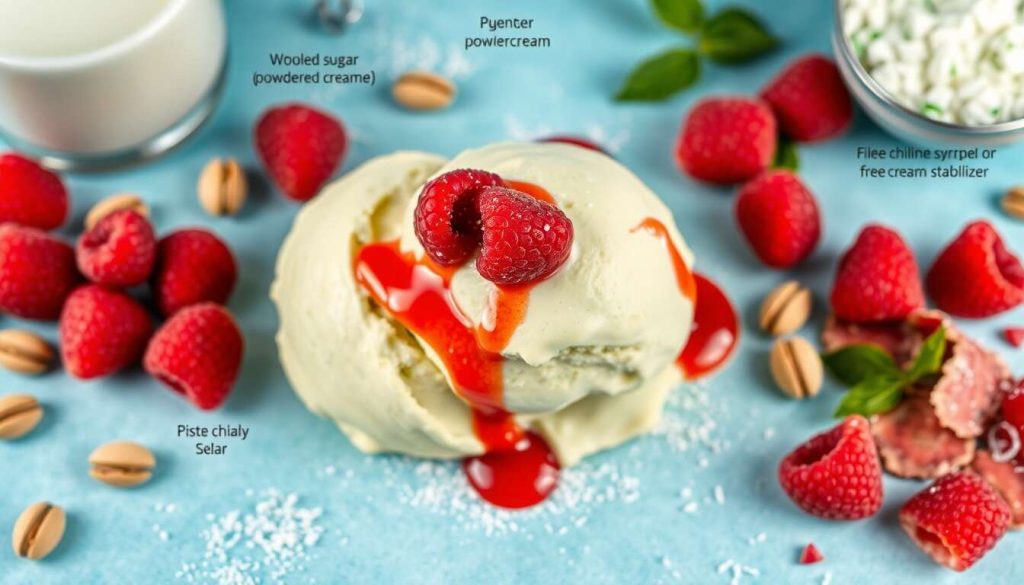 Glace pistache et framboise : recette gourmande maison