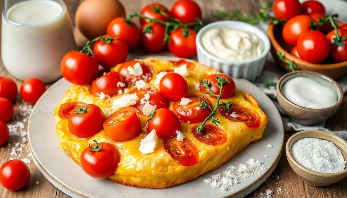 Recette de clafoutis aux tomates cerises et au thym