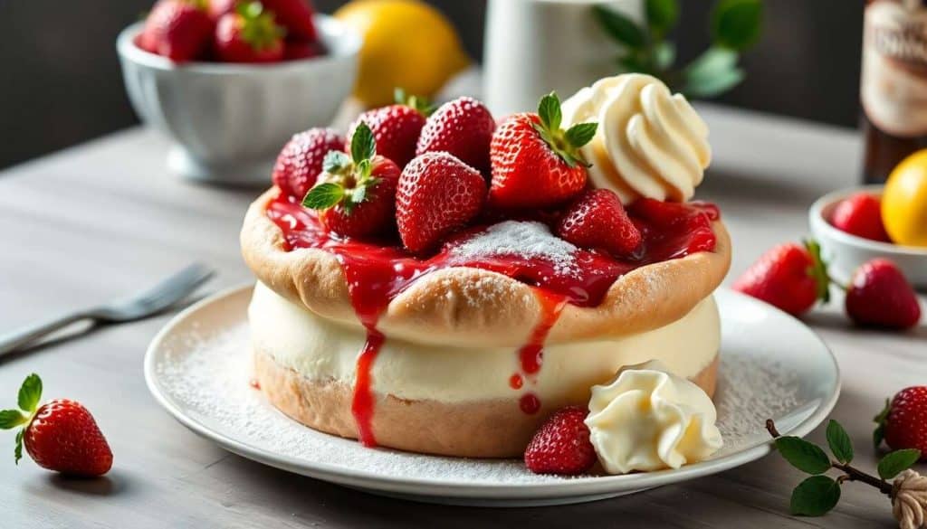 Soufflé aux fraises de Phalempin : recette festive avec fruits rouges et glace vanille-citron