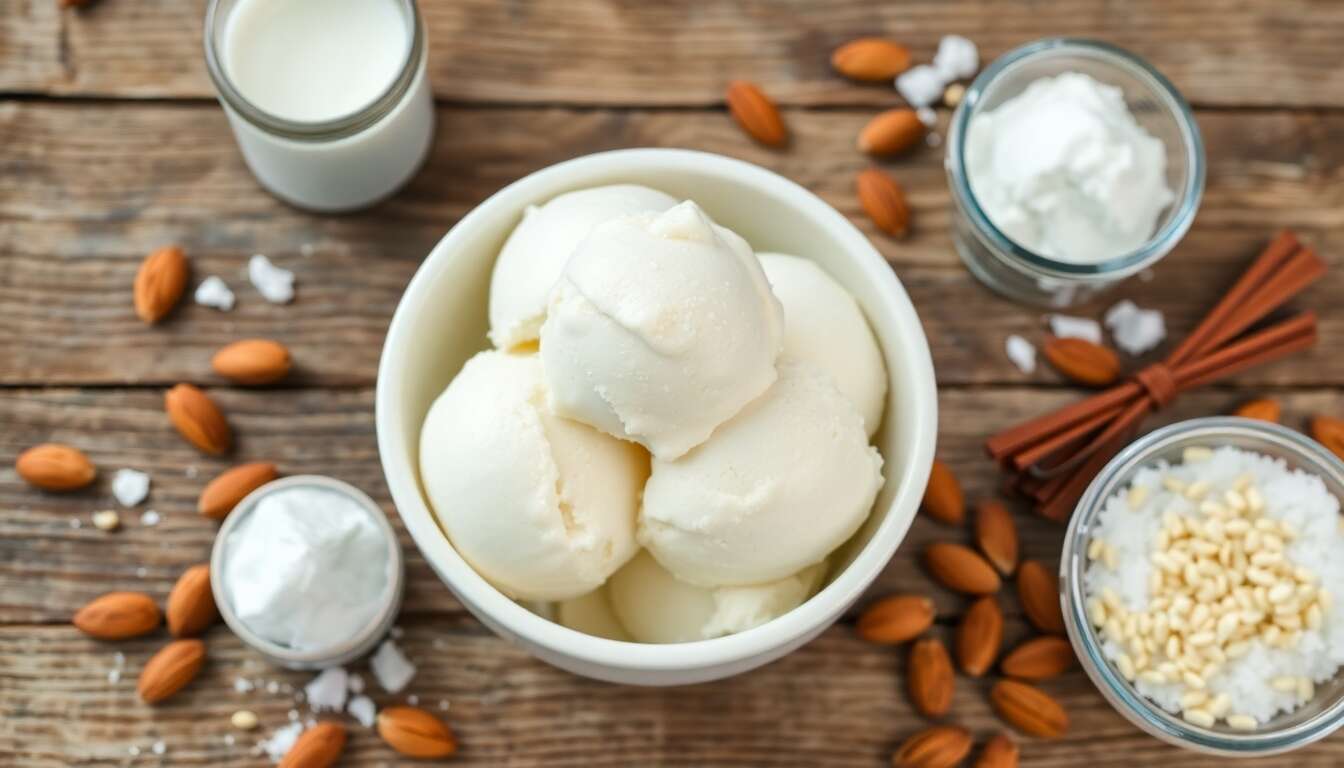 Recette de glace au lait d'amande maison