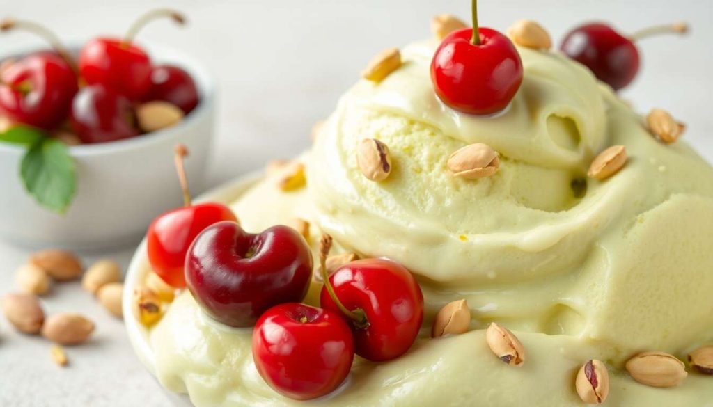 Glace Pistache et Cerises Amaretta : recette Gourmande