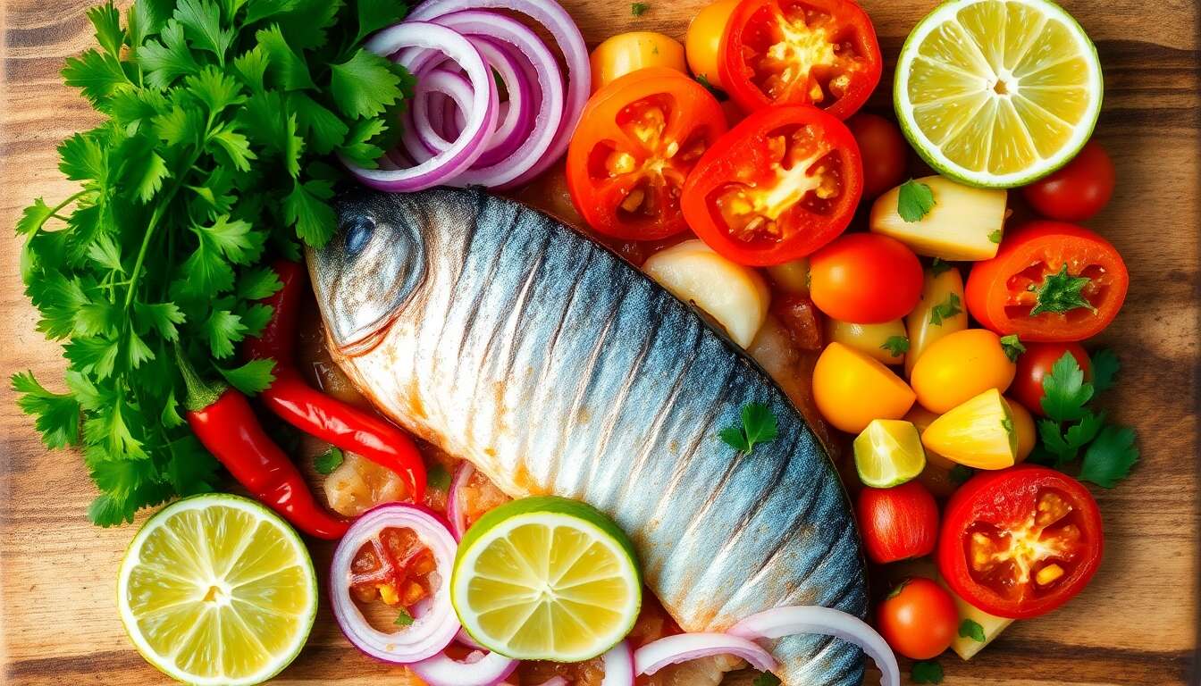 Recette de ceviche de maquereaux et salade de tomate