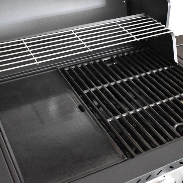 Happy Garden - Cook'in Garden Barbecue au gaz FIDGI 3, 3 brûleurs + réchaud 11.5KW. Barbecue au gaz avec thermomètre, Grille et plancha.