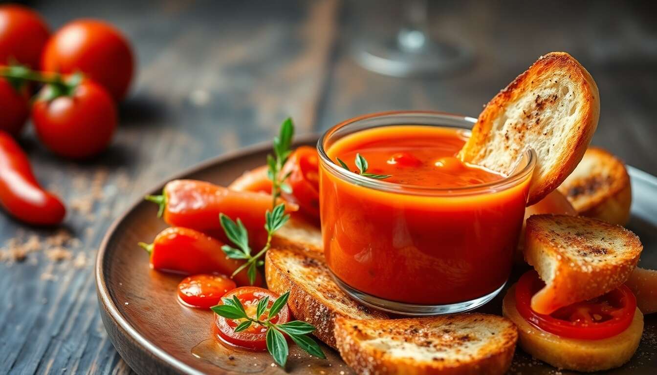 Gaspacho Glacé : recette de Gressins au Parme