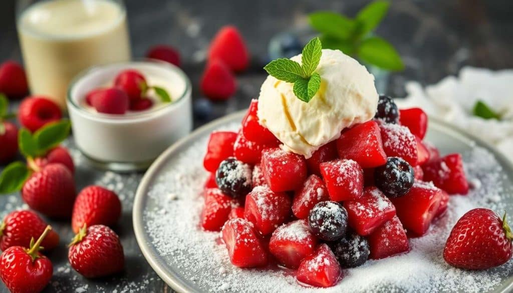 Recette : salade de fruits rouges et glace vanille maison
