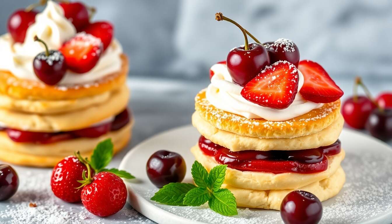 Charlotte aux fraises : recette gourmande aux cerises caramélisées