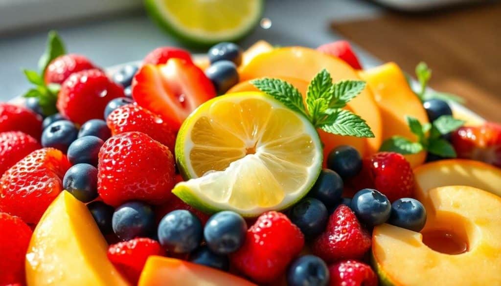 Salade de fruits au citron vert et limoncello : recette fraîche et parfumée
