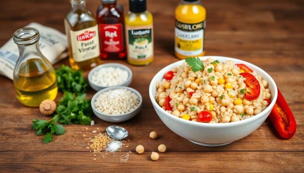 Salade fraîcheur lentilles blondes et riz Lustucru
