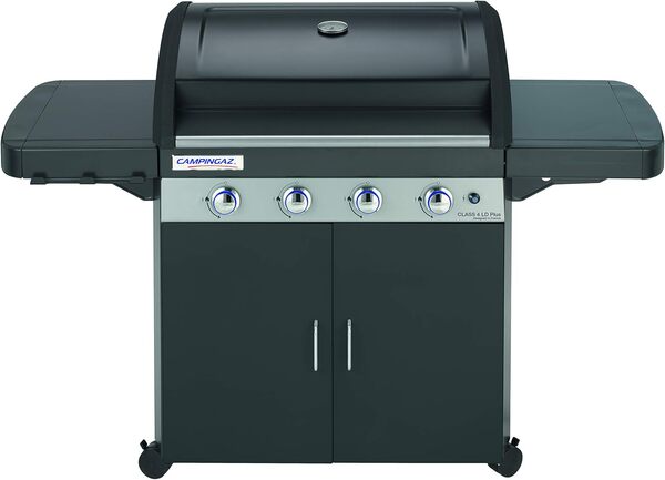 CAMPINGAZ Barbecue à gaz Class 4 LD Plus, 4 brûleurs, Puissance 12.8kW,Système de Nettoyage Facile & BBQ Cover Premium XXL, Housse étanche Barbecue revêtue PU, résistante intempéries