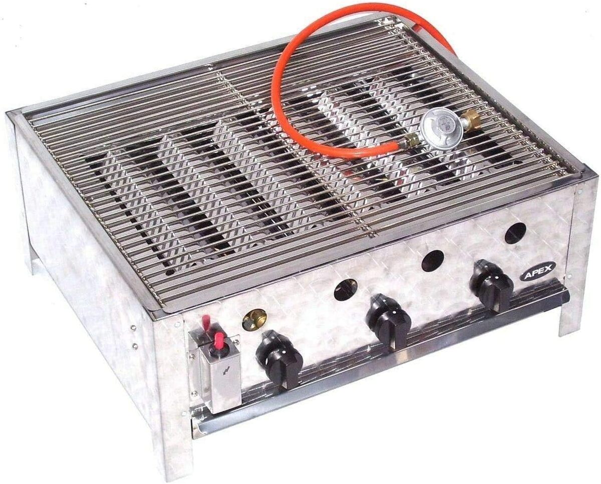 Test : barbecue à gaz professionnel D&L 55510 avec kit 511, 10 kW 3 feux