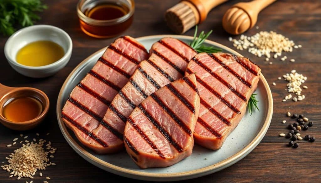 Pavé de thon grillé au barbecue : recette savoureuse et facile