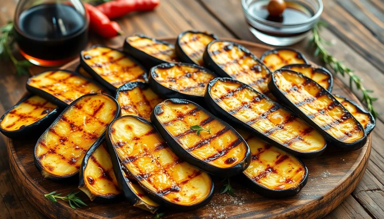 Aubergines grillées au barbecue : recette facile et savoureuse
