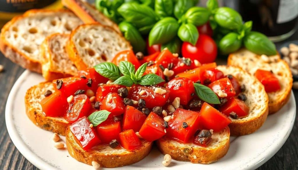 Salade de tomates avec crostini : recette gourmande et facile