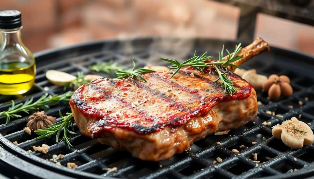 Côte de veau au romarin : cuisson au barbecue