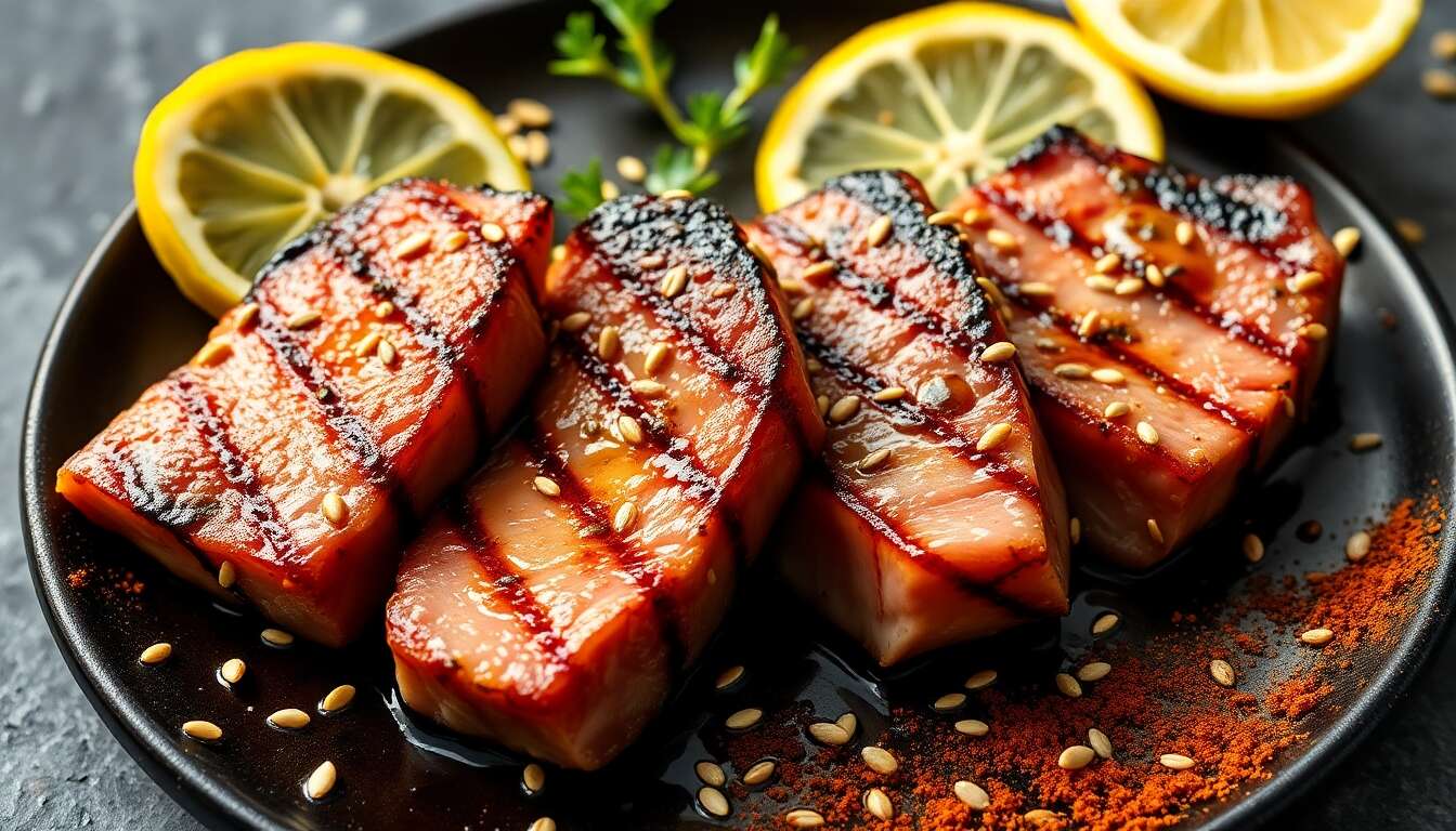 Pavé de thon mariné au barbecue : recette savoureuse et facile