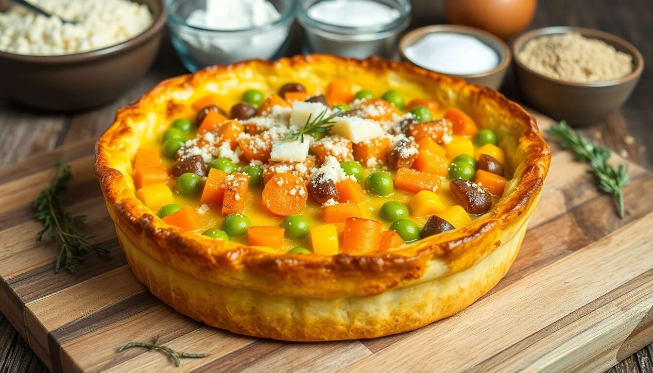 Clafoutis de légumes croquants et estragon : recette facile et savoureuse