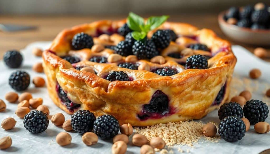 Clafoutis mûres et noisettes : recette gourmande et facile