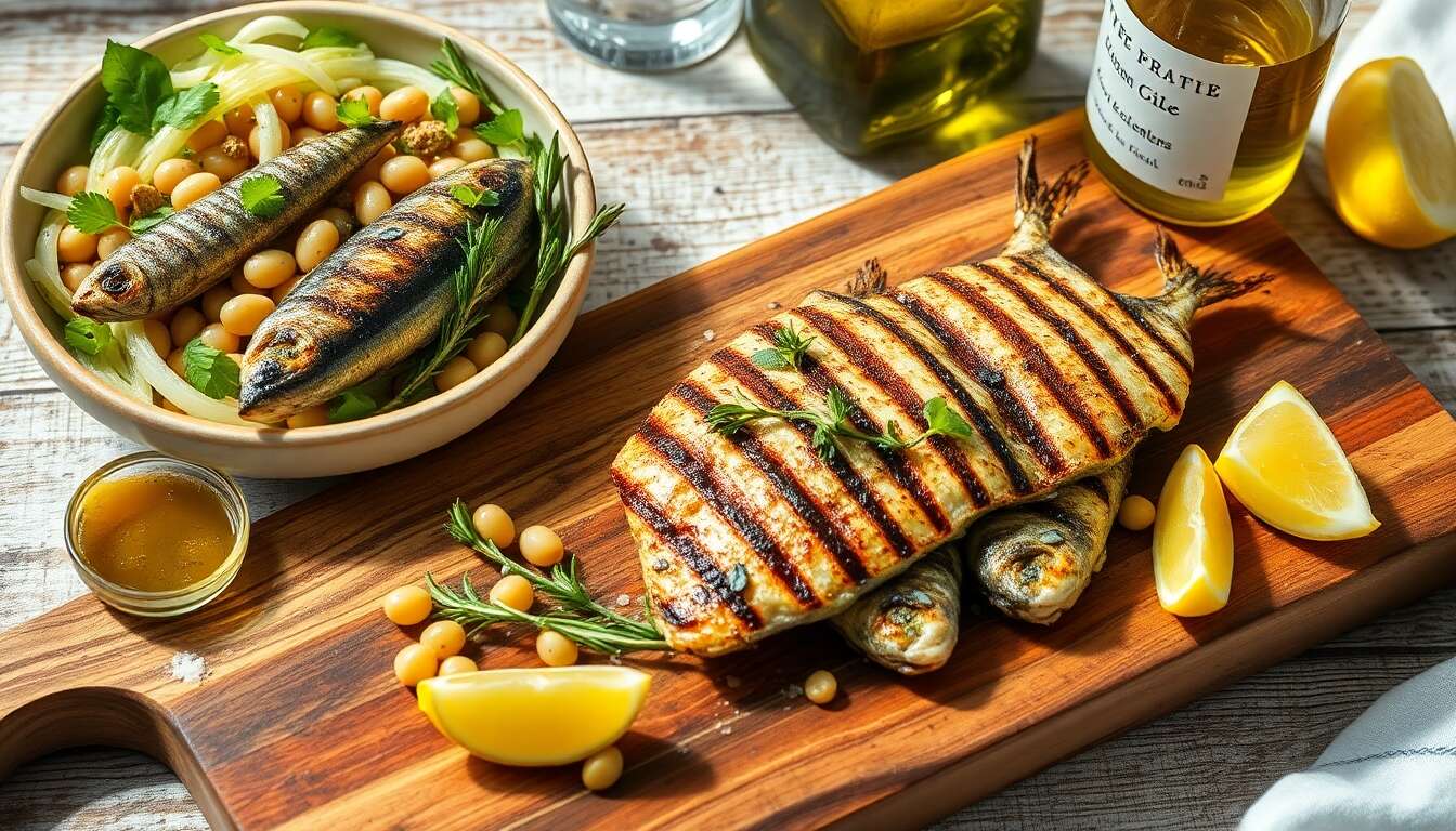 Sardines Grillées au Romarin & Salade de Fenouil