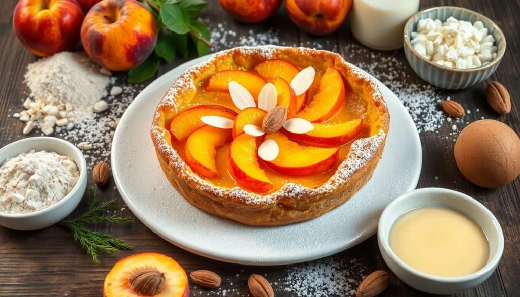 Recette Clafoutis Pêches de Vigne et Amandes
