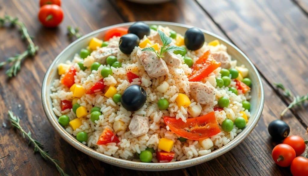 Salade de riz aux légumes d'été : recette facile et savoureuse