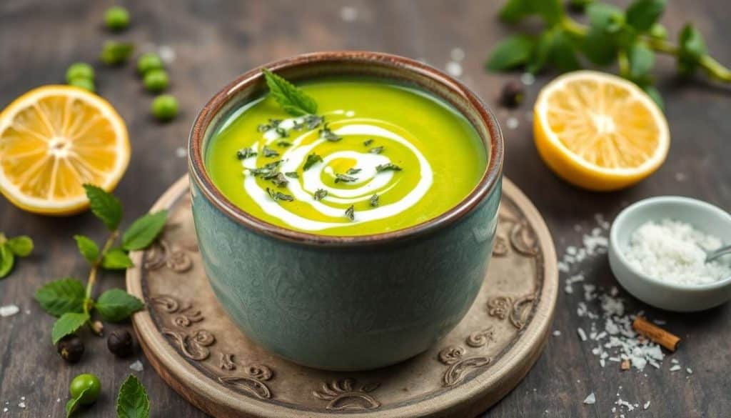 Soupe glacée de petits pois à la menthe : la recette rafraîchissante