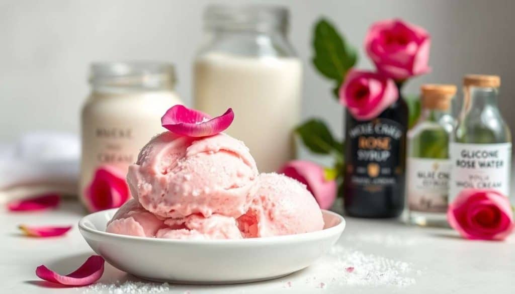 Recette de glace à la rose maison