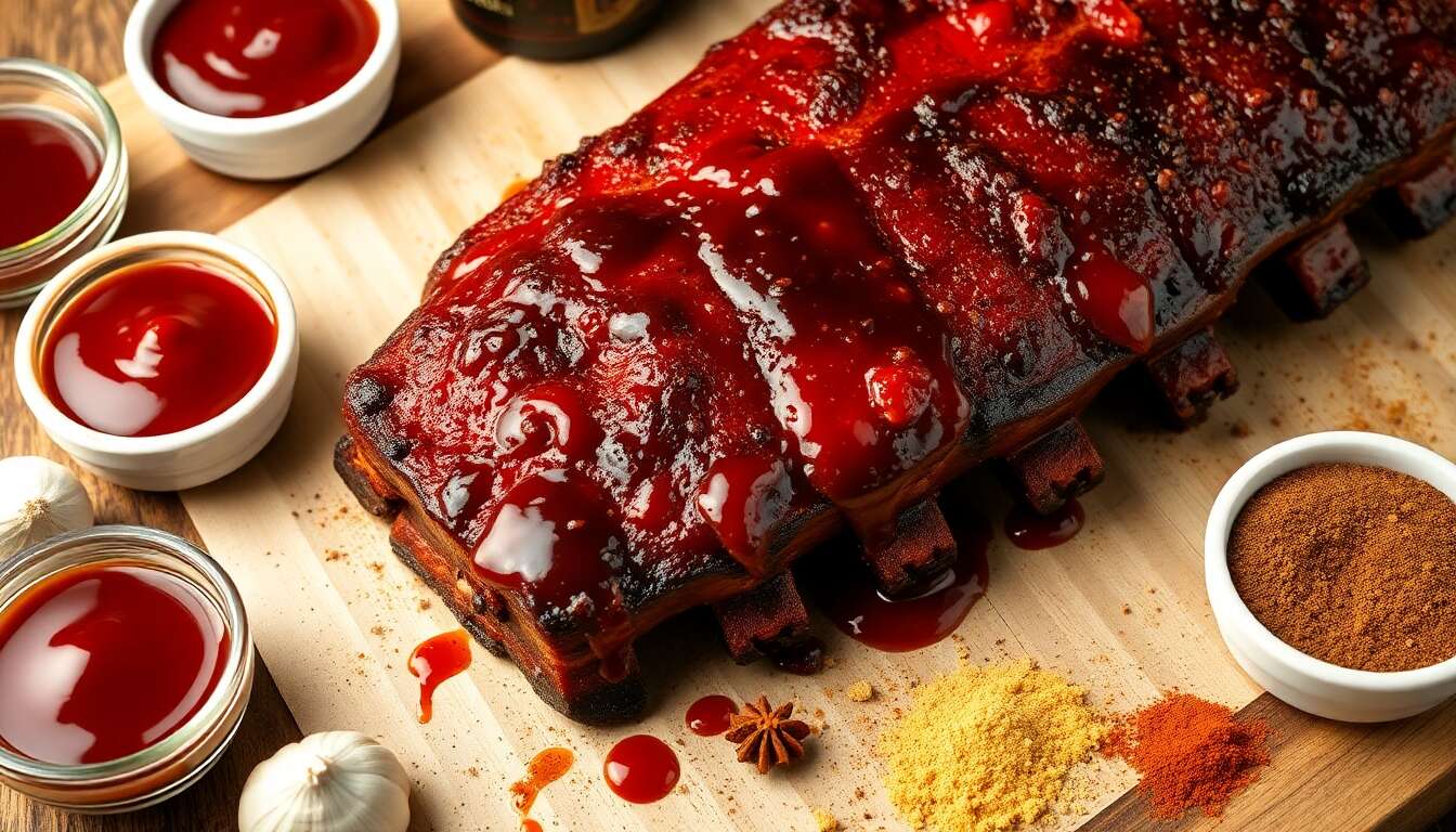 Travers de porc marinés à la sauce barbecue : recette savoureuse et facile