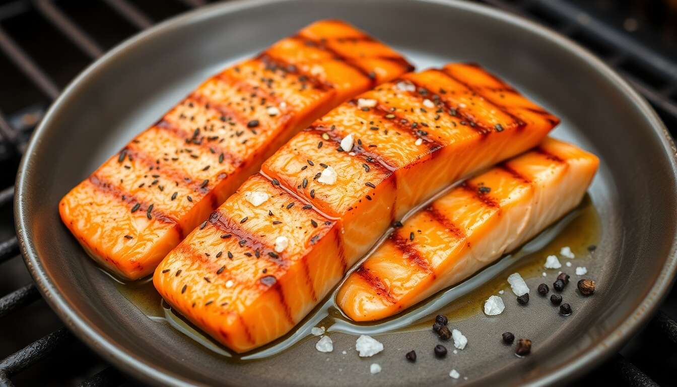 Pavé de Saumon à l'Unilatérale au Barbecue : recette au Sel de Fenouil