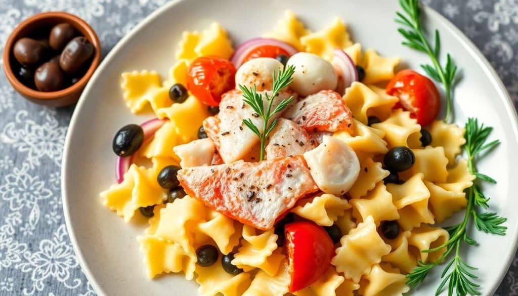Salade de farfalle au fenouil et rouget : recette gourmande