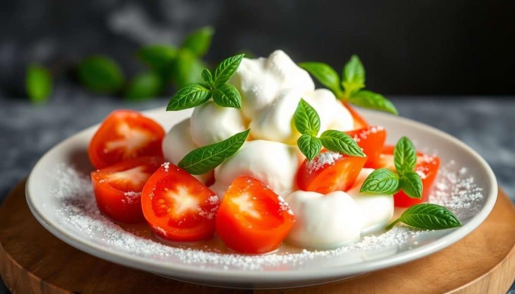 Salade de Tomates au Basilic : recette de Blanc-Manger au Mascarpone