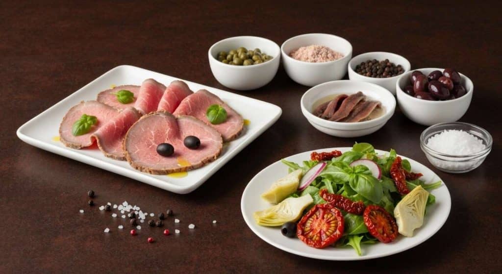 Recette de vitello tonnato et salade de saison