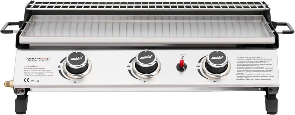 Test : plancha Royal Gourmet 3 brûleurs 7.5kW pour l'extérieur