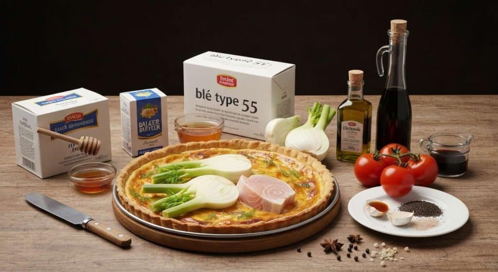 Recette de tarte aux fenouils glacés, aiguillettes de bar et tomates confites