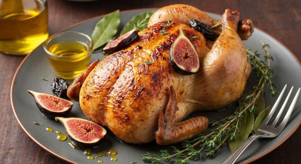 Poulet rôti aux figues : recette savoureuse et facile