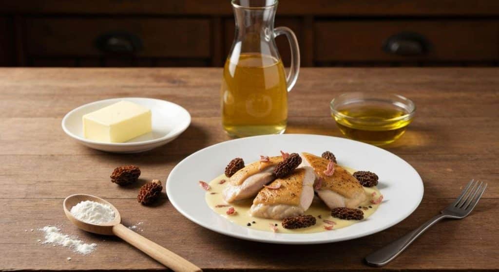 Fricassée de poulet au vin jaune : recette gourmande aux champignons des bois