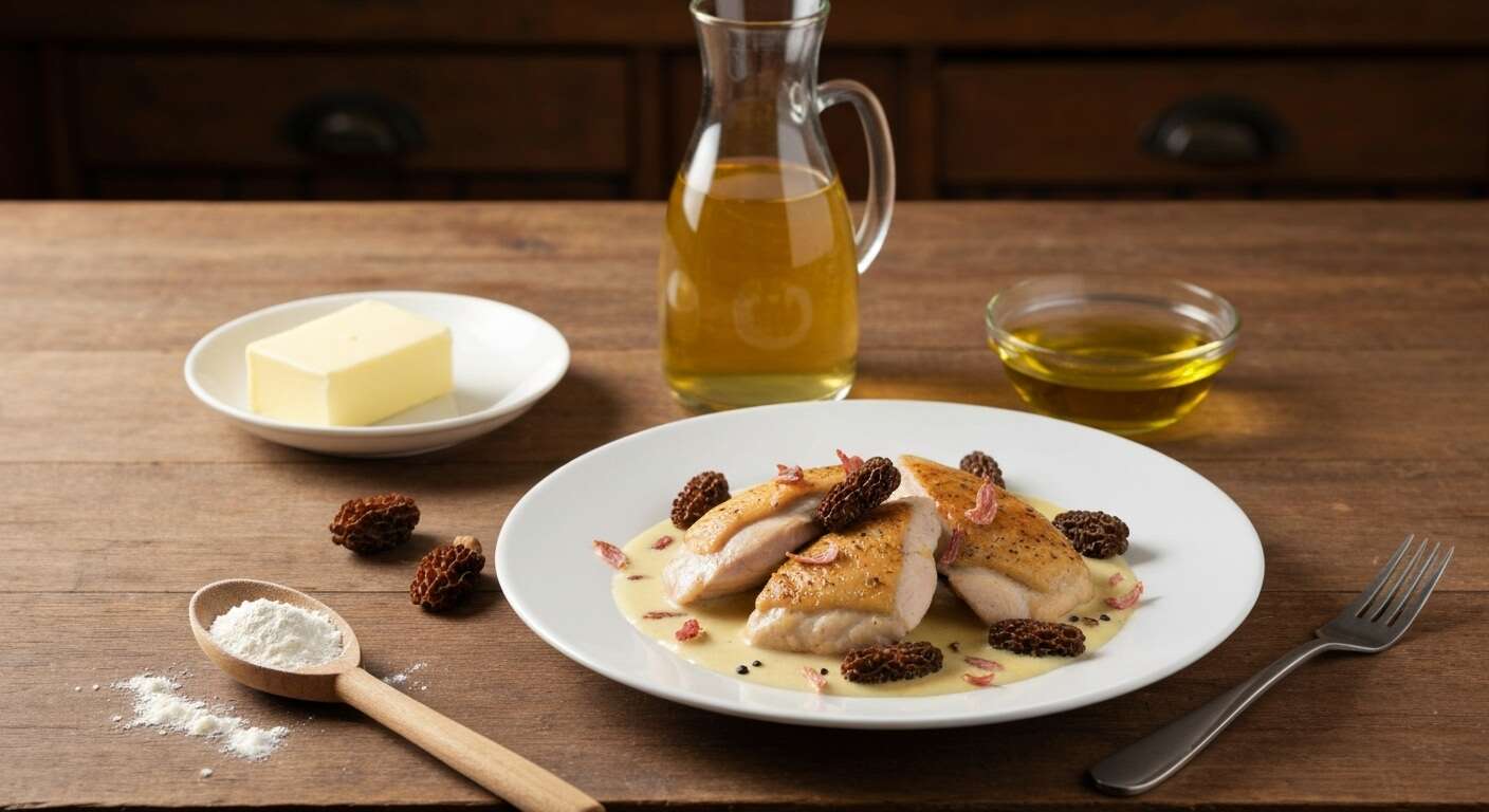 Fricassée de poulet au vin jaune : recette gourmande aux champignons des bois