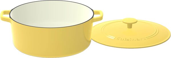 Cuisinart Chef's Classic Cocotte ronde en fonte émaillée avec couvercle Jaune 7 l