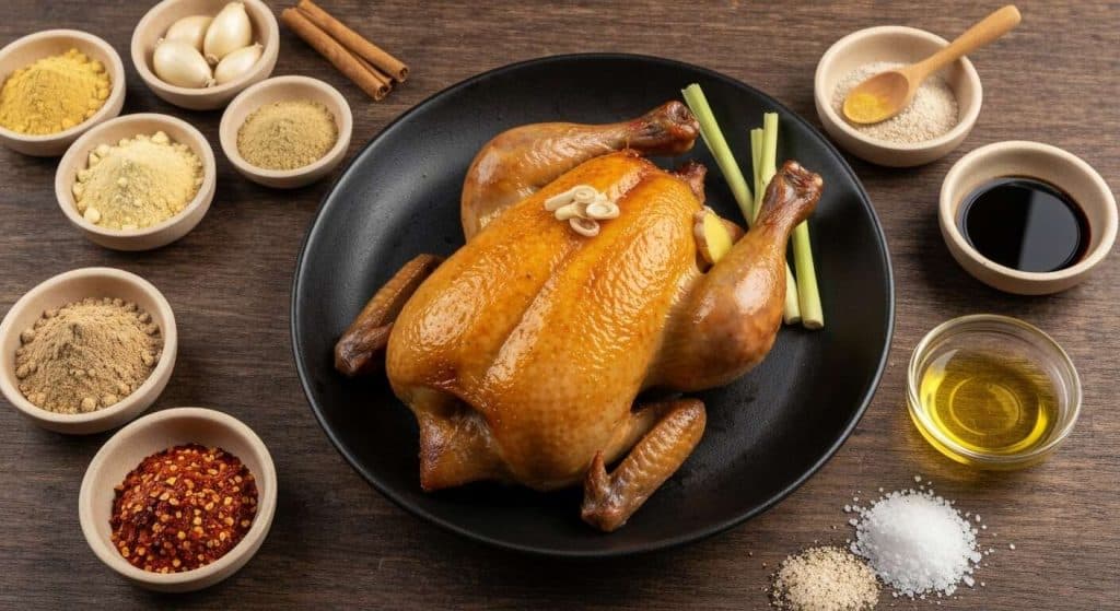 Poulet rôti au gingembre et à la citronnelle : recette savoureuse