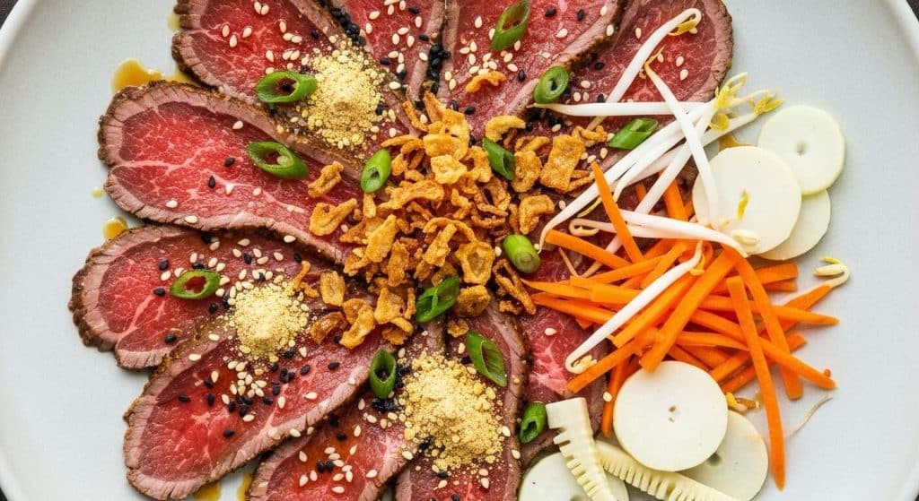 Carpaccio de Boeuf Oriental : recette de Salade de Légumes Croquants