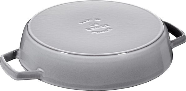 STAUB Poêle en Fonte à Double Poignée, Ronde, Ø 26 cm, Gris Graphite