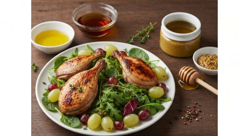 Salade de coquelet aux raisins : recette gourmande