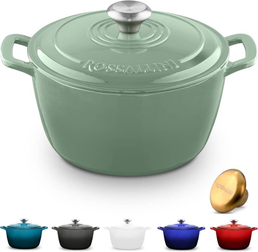 Test de la cocotte ROSSALLINI Signature en fonte émaillée