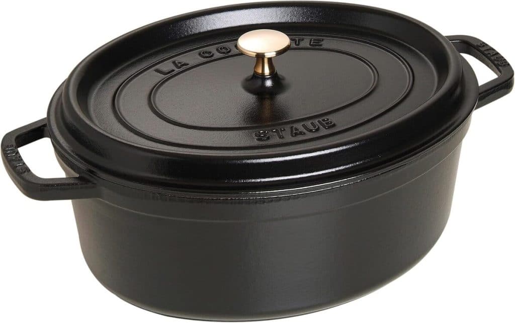 Test de la cocotte Staub en fonte noire 37 cm